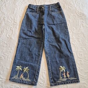 Gymboree girls size 12 cropped jeans red label from 2004 Aloha Wahine line VGUC